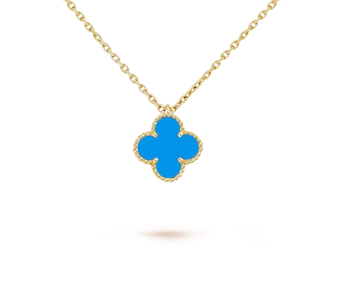 [LUXE]CLOVER MINI 9.5MM CARNELIANS NECKLACE COLLECTION