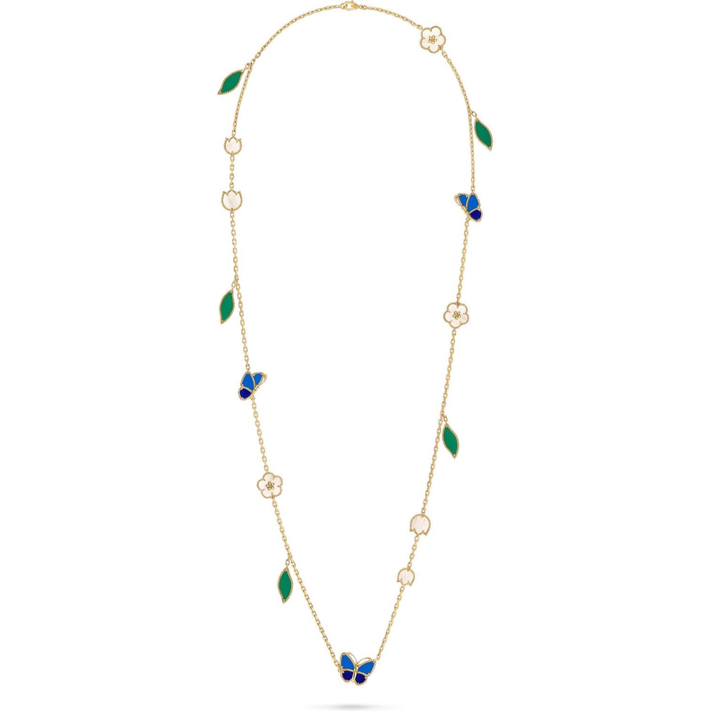 [RAFFINE]LUCKY SPRING SCHMETTERLING 15 BLUMEN-HALSKETTE