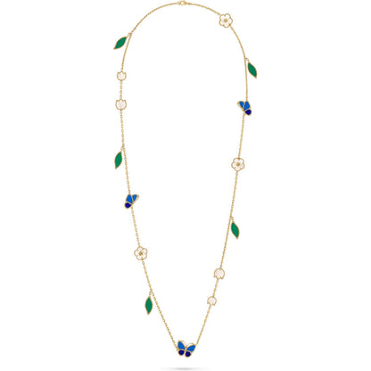 [RAFFINE]LUCKY SPRING SCHMETTERLING 15 BLUMEN-HALSKETTE