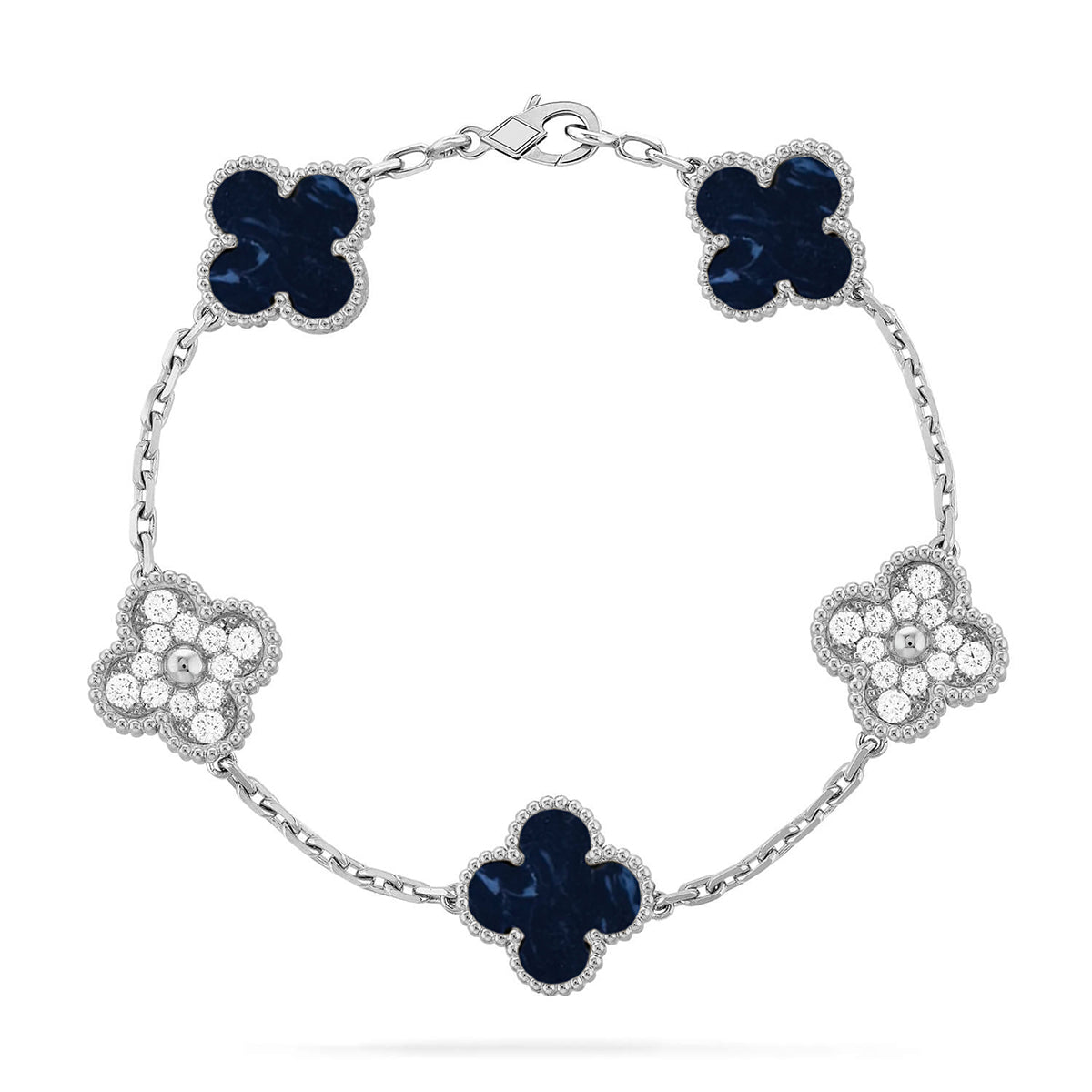 [RAFFINE]CLOVER 5 MOTIF PIETERSITE BRACELET COLLECTION