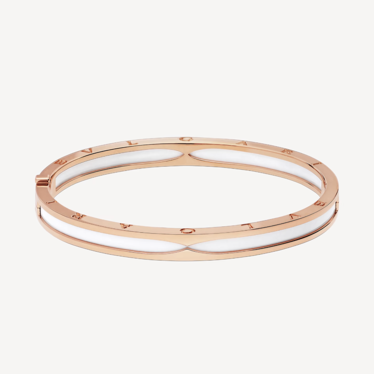 [RAFFINE]ZERO 1 PINK GOLD WITH WHITE CERAMIC BRACELET