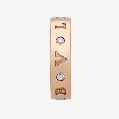 [RAFFINE]ZERO 1 ESSENTIAL PINK GOLD BAND WITH DIAMONDS RING