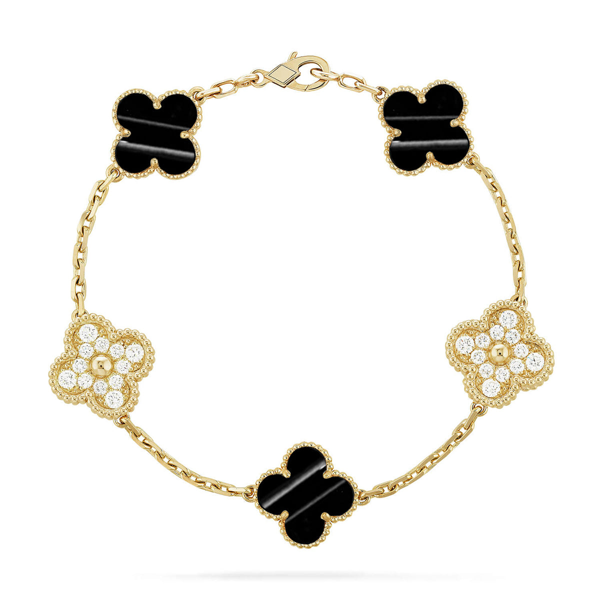 [RAFFINE] ARMBAND-KOLLEKTION MIT KLEEBÜTTEN-ANHÄNGER UND PULSARSTEIN