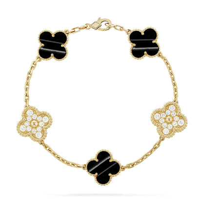 [RAFFINE] ARMBAND-KOLLEKTION MIT KLEEBÜTTEN-ANHÄNGER UND PULSARSTEIN
