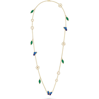 [LUXE]LUCKY SPRING BUTTERFLY 15 FLOWER NECKLACE