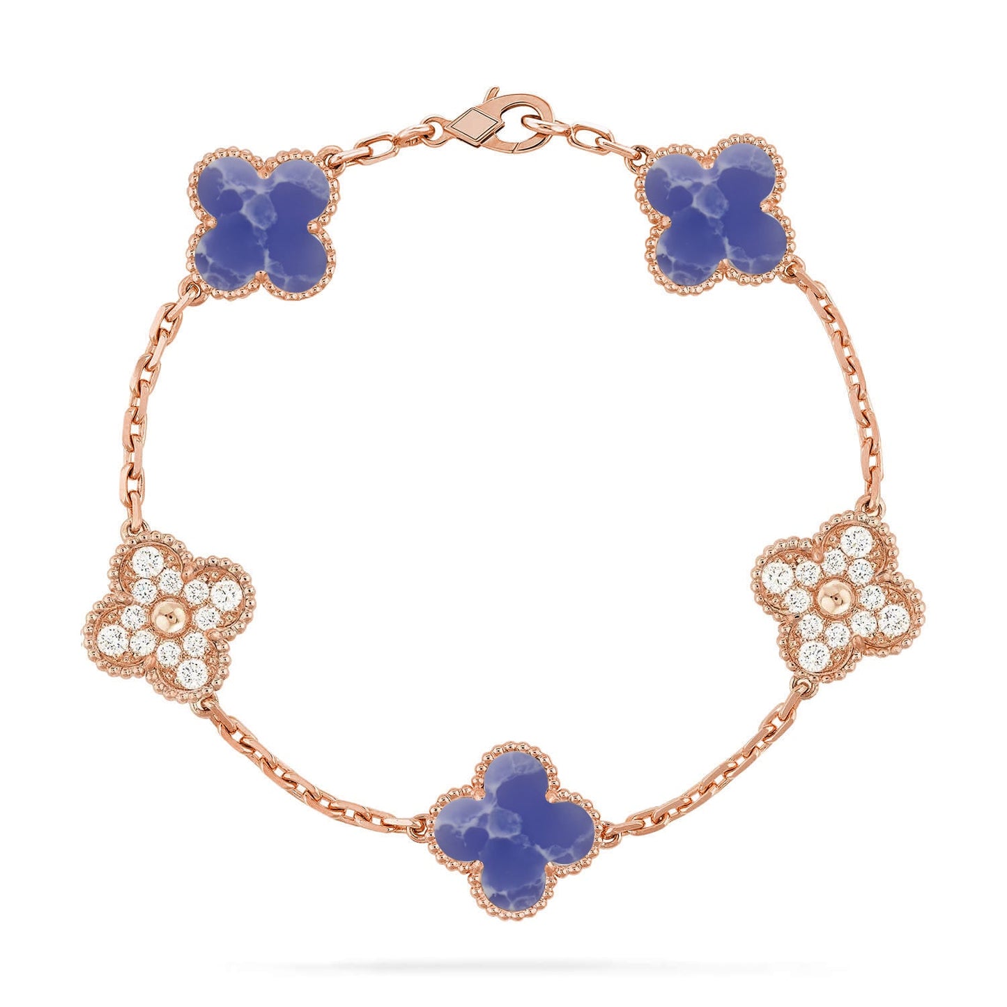 [RAFFINE]CLOVER 5 MOTIF BLUE VEINS BRACELET COLLECTION