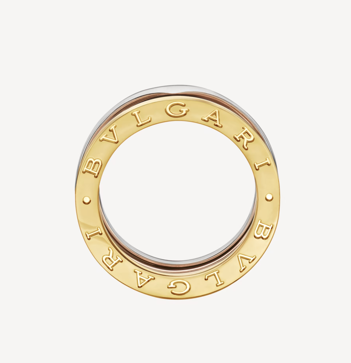 [RAFFINE]ZERO 1 ANILLO DE TRES BANDAS ROSA BLANCO Y AMARILLO