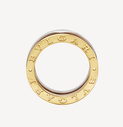 [RAFFINE]ZERO 1 ANILLO DE TRES BANDAS ROSA BLANCO Y AMARILLO