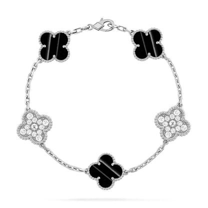 [RAFFINE] ARMBAND-KOLLEKTION MIT KLEEBÜTTEN-ANHÄNGER UND PULSARSTEIN
