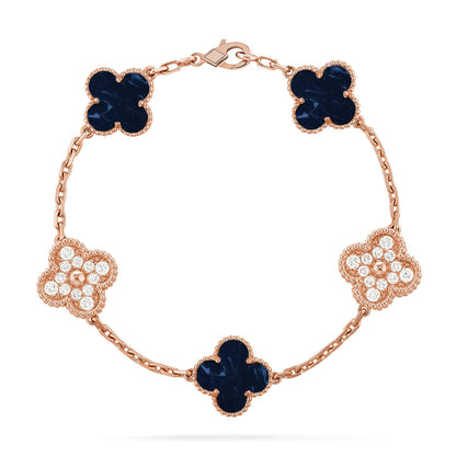 [RAFFINE]CLOVER 5 MOTIF PIETERSITE BRACELET COLLECTION