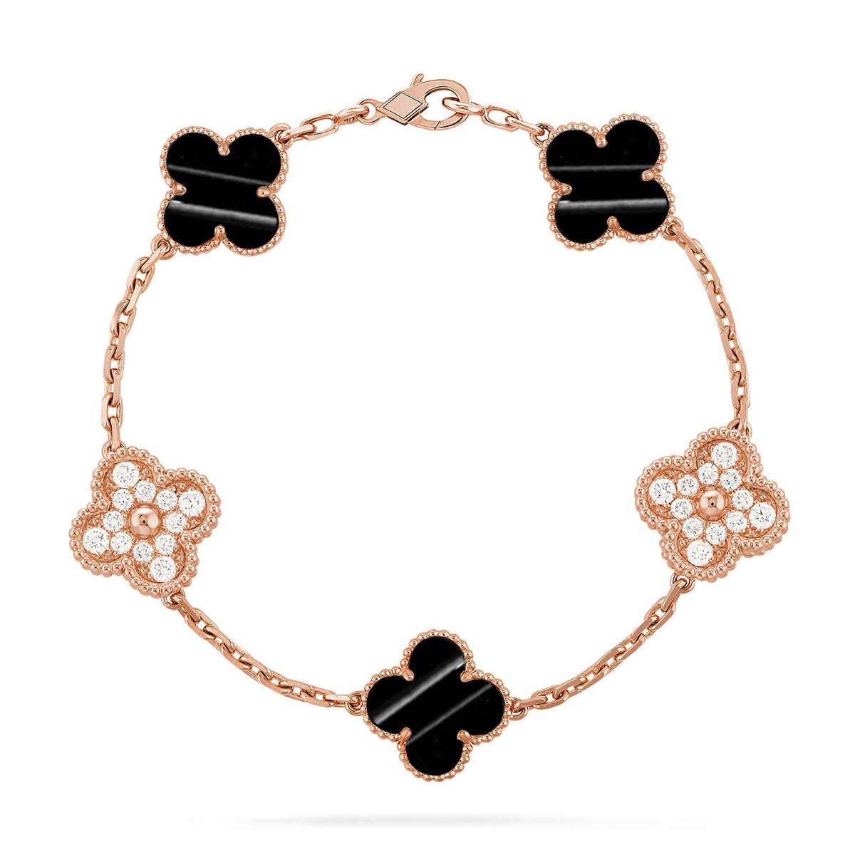 [RAFFINE] ARMBAND-KOLLEKTION MIT KLEEBÜTTEN-ANHÄNGER UND PULSARSTEIN