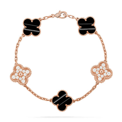[RAFFINE] ARMBAND-KOLLEKTION MIT KLEEBÜTTEN-ANHÄNGER UND PULSARSTEIN