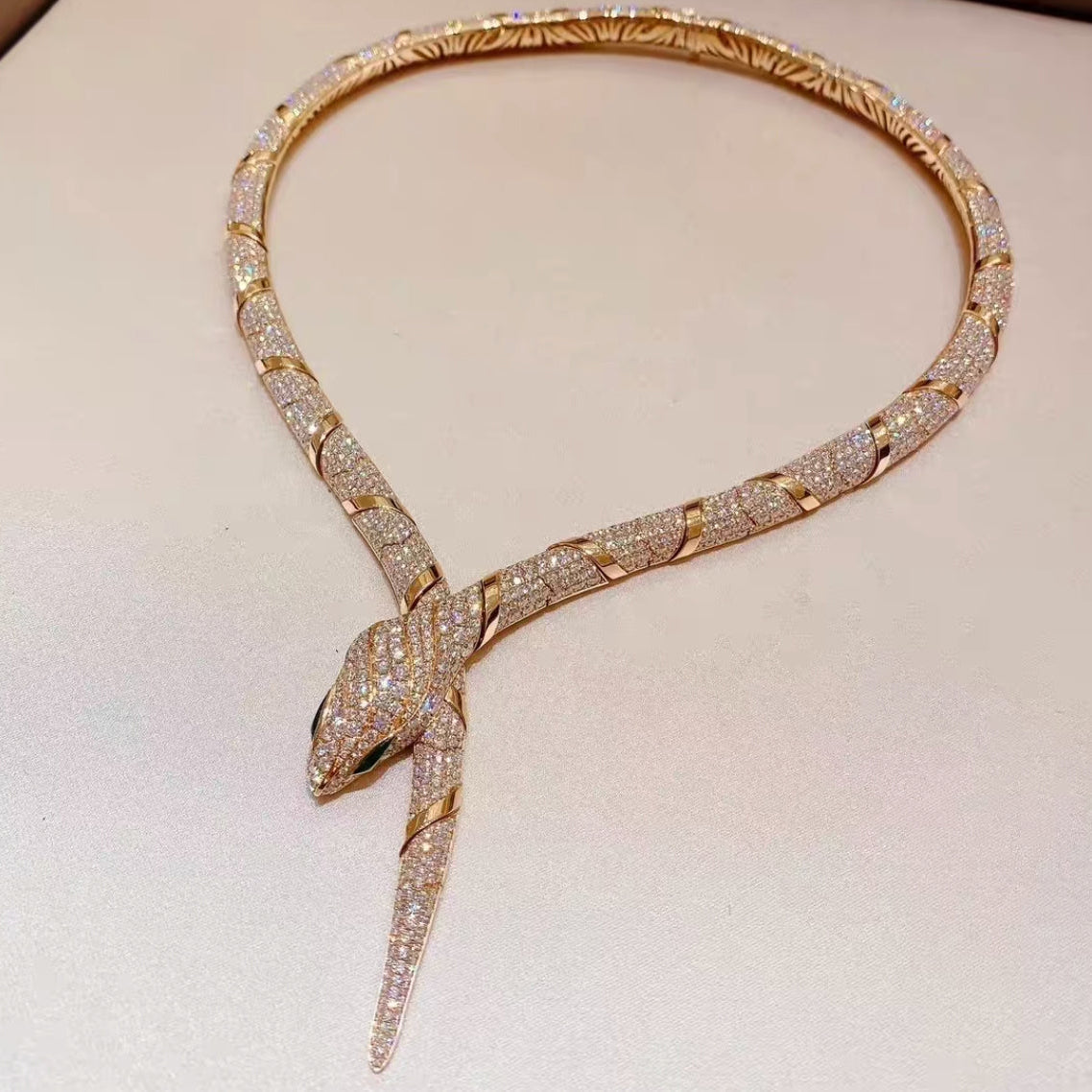 [RAFFINE]COLLAR SERPENTI DE ORO DE ALTA COSTURA 