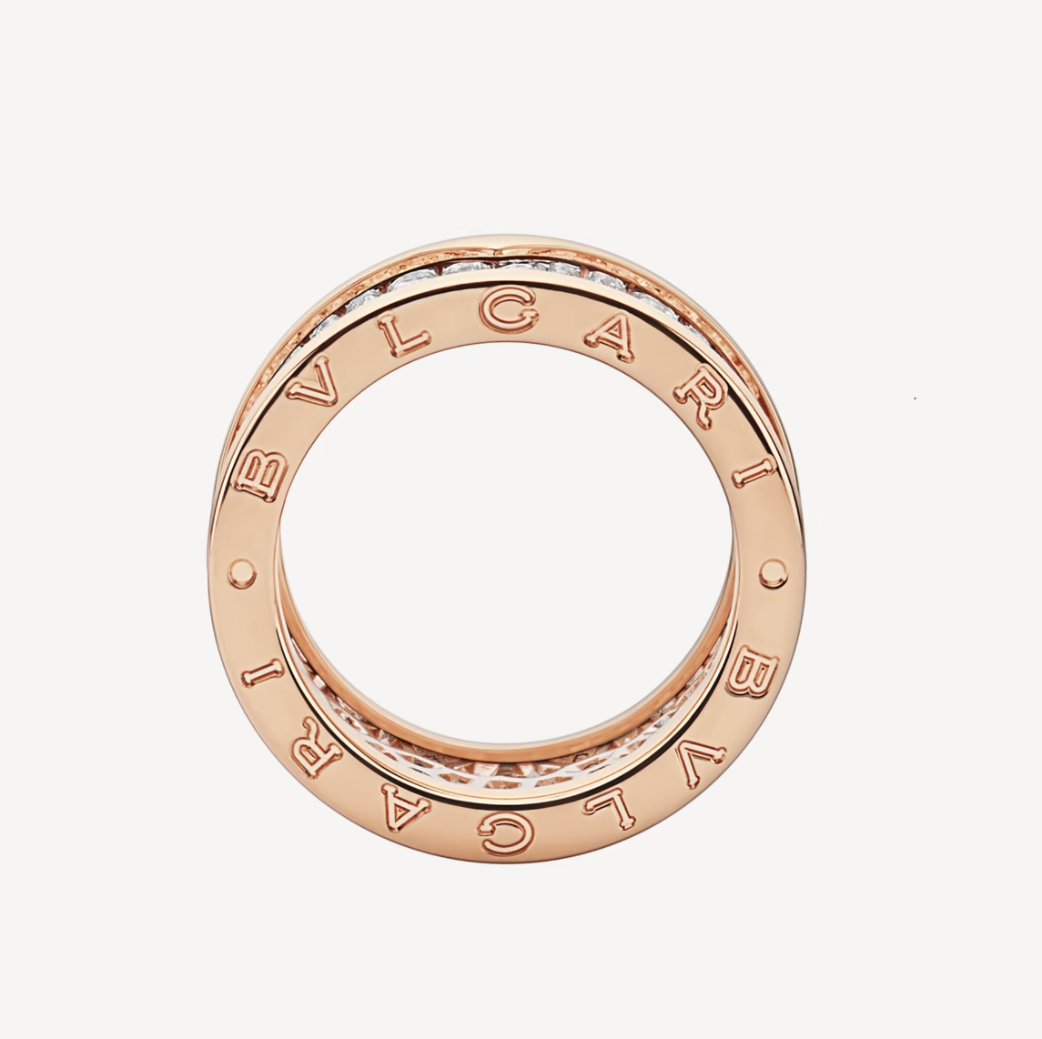 [Raffine]ZÉRO 1 AVEC DIAMANTS PAVÉS SUR L'ANNEAU SPIRALE