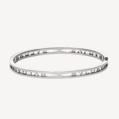 [RAFFINE]ZERO 1 SPIRAL LOGO SILVER BRACELET