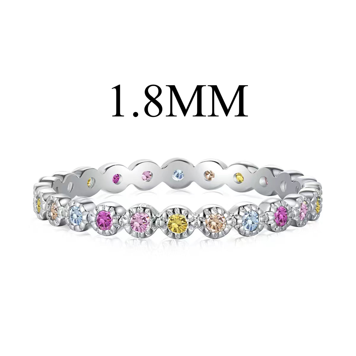 [RAFFINE]Unique Scintillating Round Cut Daily Ring