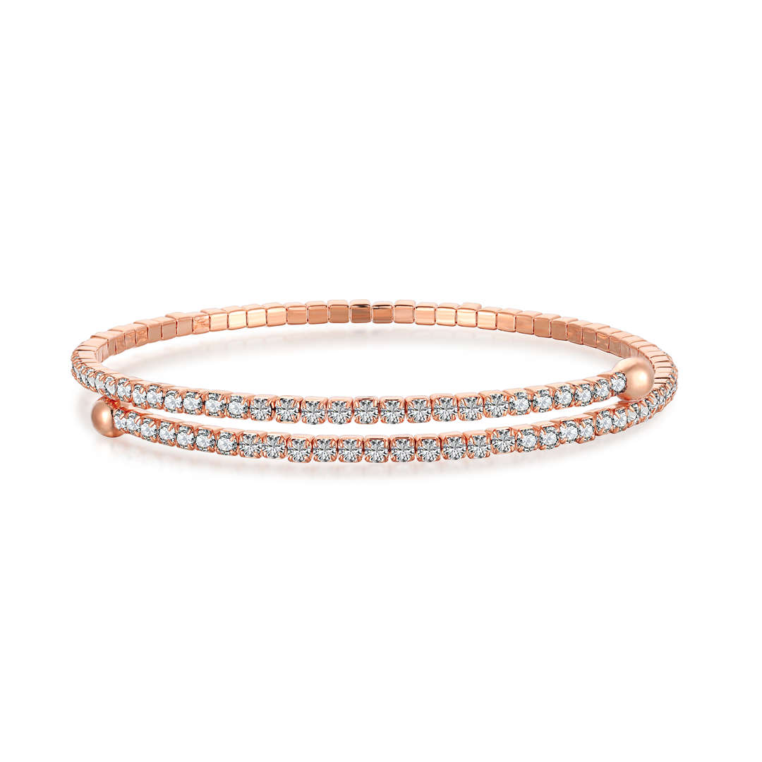 [RAFFINE]Pulsera de moda redonda con hilera de diamantes