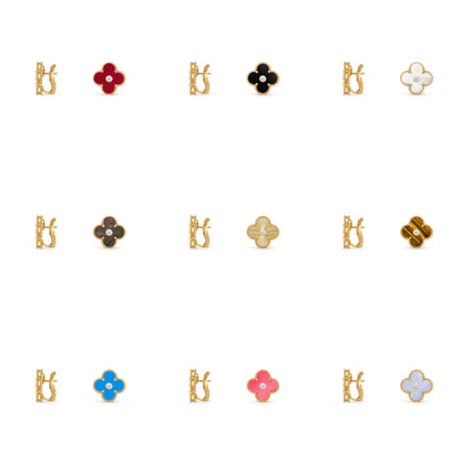 [LUXE]CLOVER 15MM MOP DIAMOND EARRINGS COLLECTION