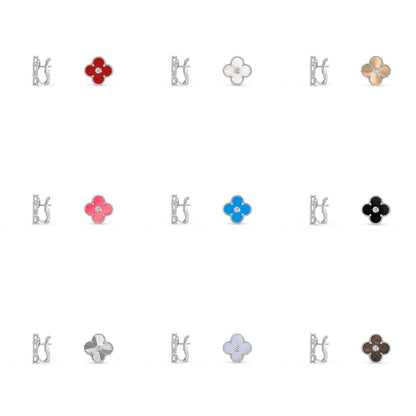 [LUXE]CLOVER SILVER 15MM MOP DIAMOND EARRINGS COLLECTION