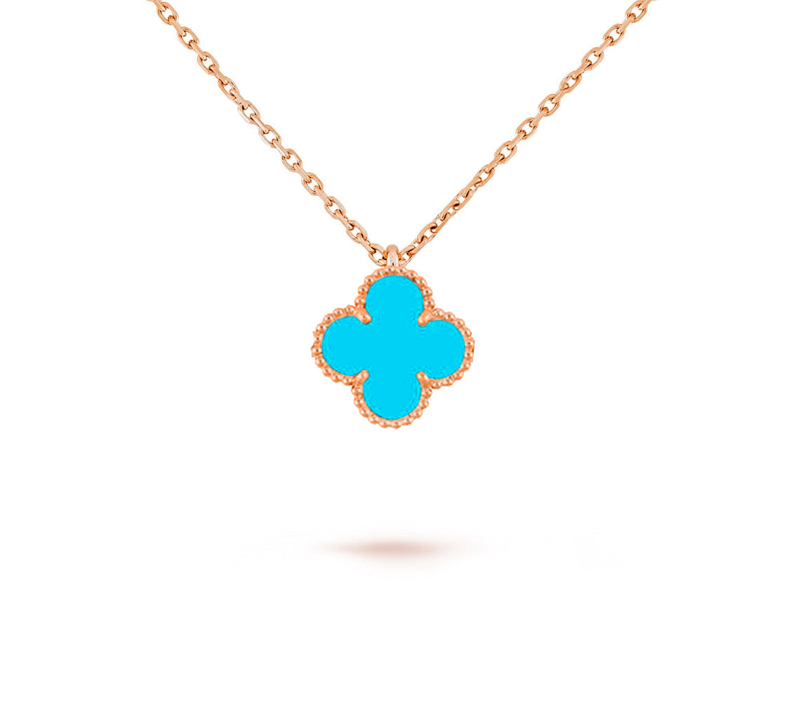 [LUXE]CLOVER MINI 9.5MM CARNELIANS NECKLACE COLLECTION