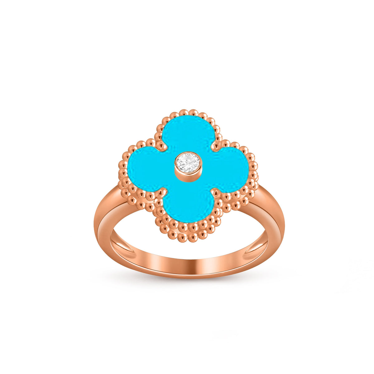 [LUXE]CLOVER DIAMOND RING ROSE GOLD COLLECTION
