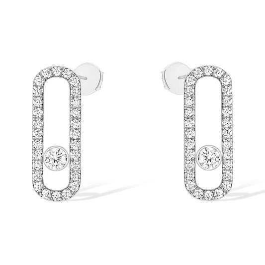 [RAFFINE]MOVE UNO STUD DIAMOND PAVED EARRINGS