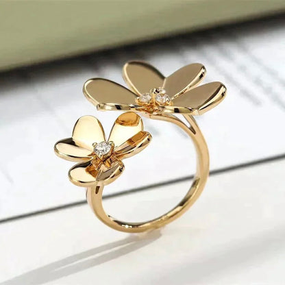[RAFFINE]CLOVER COMOS GOLD DIAMOND RING