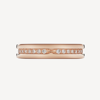 [RAFFINE]ZERO 1 ANILLO ESPIRAL CON DIAMANTES PAVÉ DE UNA BANDA