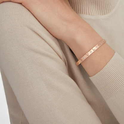 [RAFFINE]ZERO 1 PINK GOLD 12 DIAMONDS BRACELET