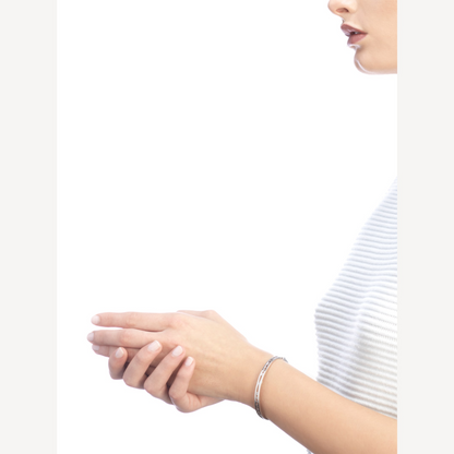 [RAFFINE]ZERO 1 SPIRAL LOGO SILVER BRACELET