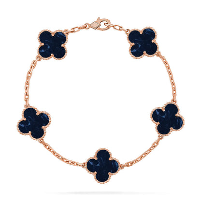 [RAFFINE]CLOVER 5 MOTIF PIETERSITE BRACELET COLLECTION