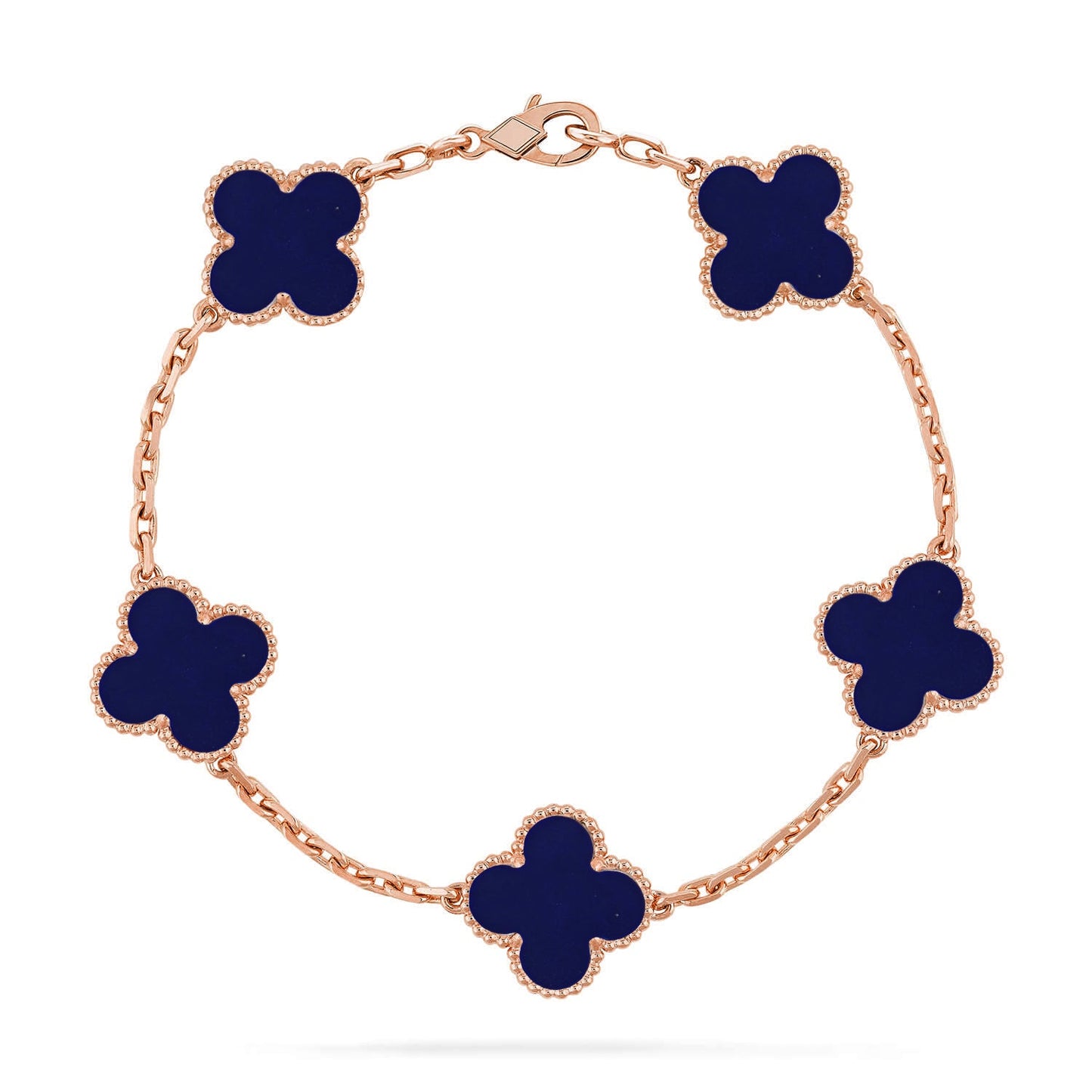 [RAFFINE]CLOVER 5 MOTIF LAPIS LAZULI BRACELET COLLECTION