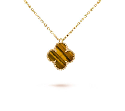 [LUXE]CLOVER MINI 9.5MM CARNELIANS NECKLACE COLLECTION