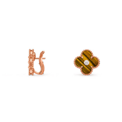 [LUXE]CLOVER 15MM MOP DIAMOND EARRINGS COLLECTION