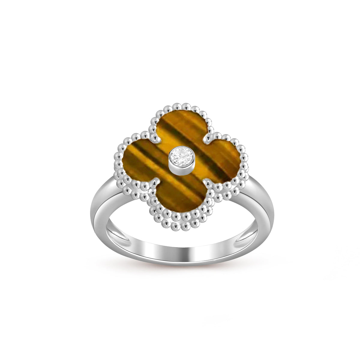 [LUXE]CLOVER SILVER DIOMND RING COLLECTION