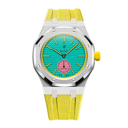 Steel Case & Fluoroelastomer Strap Full‑wrap Embedded Watch Band