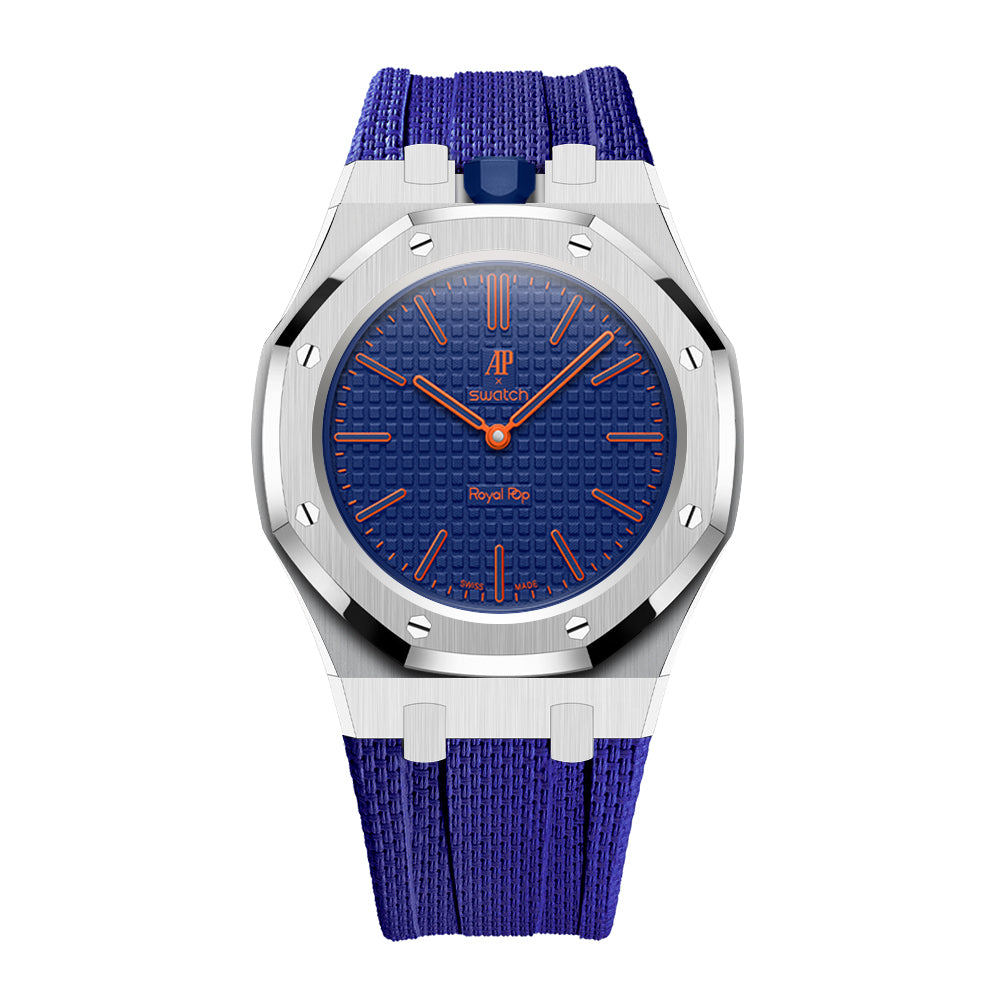 Steel Case & Fluoroelastomer Strap Full‑wrap Embedded Watch Band
