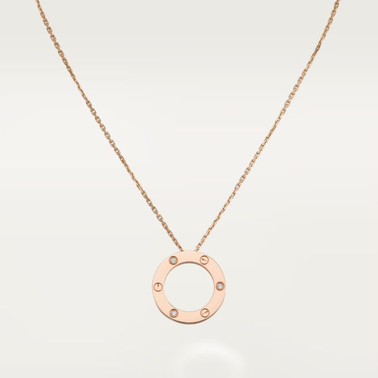 [Raffine]LOVE NECKLACE 16MM 3 DIAMONDS