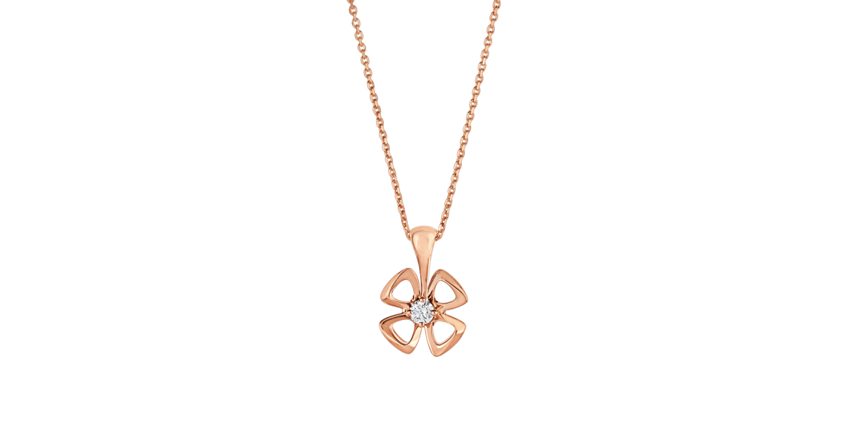 [RAFFINE] COLLAR FIOREVER CON CENTRO DE DIAMANTES
