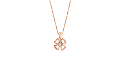 [RAFFINE] COLLAR FIOREVER CON CENTRO DE DIAMANTES