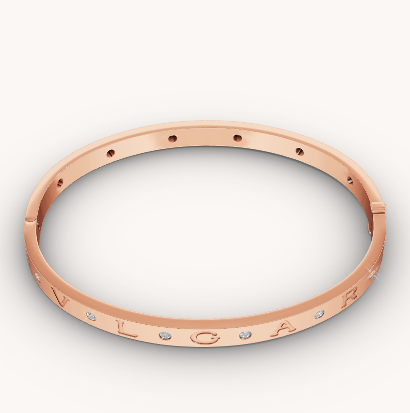 [RAFFINE]ZERO 1 PINK GOLD 12 DIAMONDS BRACELET