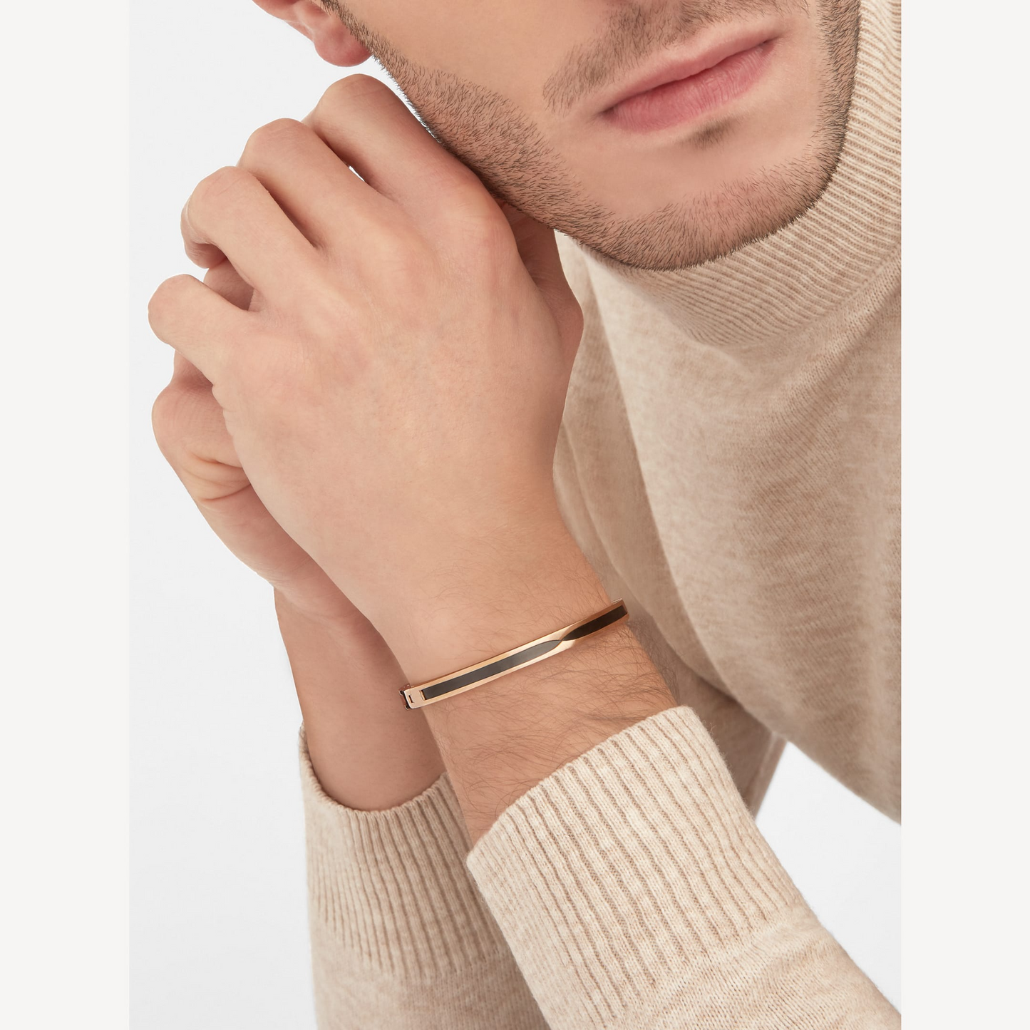 [RAFFINE]ZERO 1 PINK GOLD WITH BLACK CERAMIC BRACELET