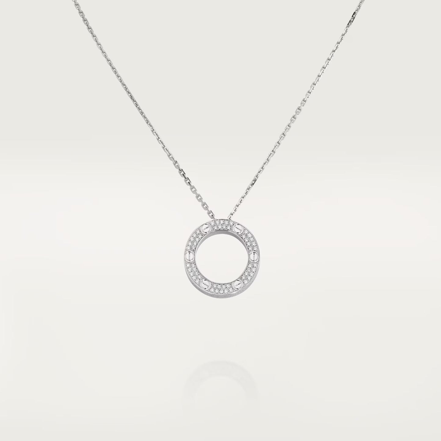 [Raffine]LOVE NECKLACE 16MM  FULL DIAMOND