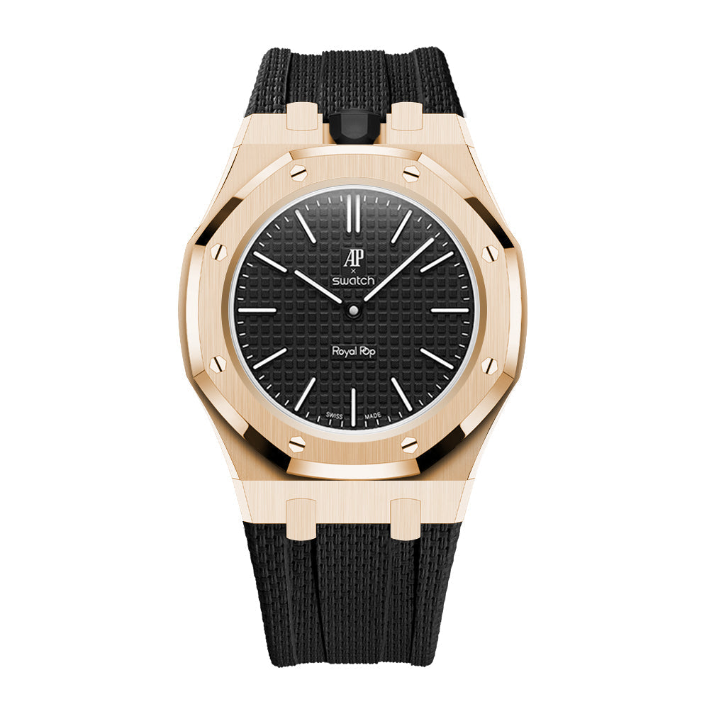 Steel Case & Fluoroelastomer Strap Full‑wrap Embedded Watch Band