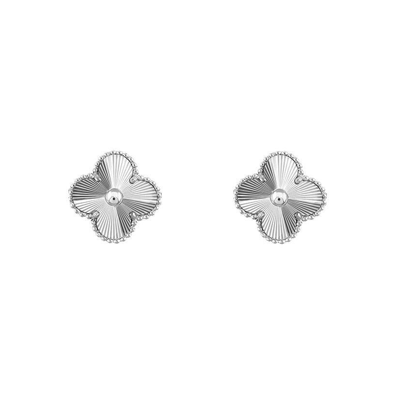 [LUXE]CLOVER SILVER 15MM EARRINGS COLLECTION