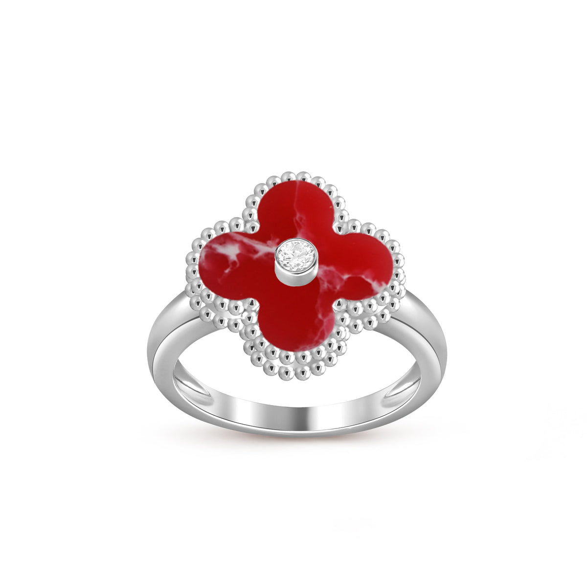 [LUXE]CLOVER SILVER DIOMND RING COLLECTION