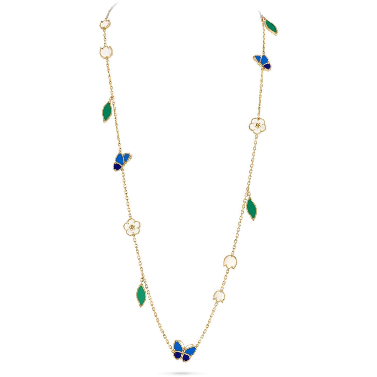 [LUXE]LUCKY SPRING BUTTERFLY 15 FLOWER NECKLACE