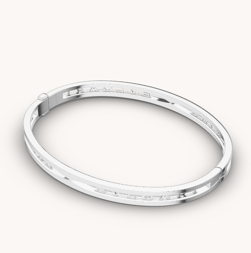 [RAFFINE]ZERO 1 SPIRAL LOGO SILVER BRACELET