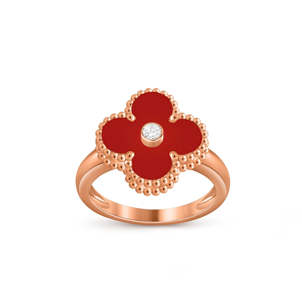 [LUXE]CLOVER DIAMOND RING ROSE GOLD COLLECTION