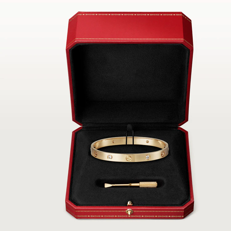 [RAFFINE] PULSERA DE AMOR 6,1 MM 4 DIAMANTES